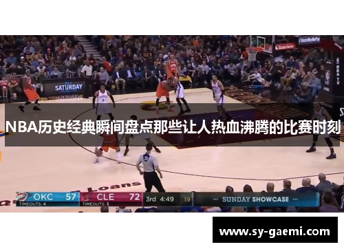 NBA历史经典瞬间盘点那些让人热血沸腾的比赛时刻